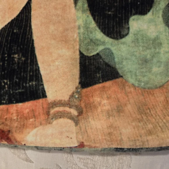 Vivienne Tam Vintage 90s Cotton Velvet Buddha Asian Midi Skirt - Picture 13 of 14